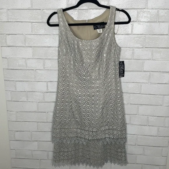 alex evenings platinum dress Alex Evenings